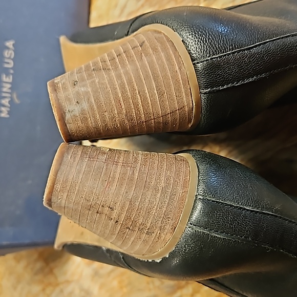 BASS Shiloh Black Leather Ankle Boot - 9 - Picture 4 of 6